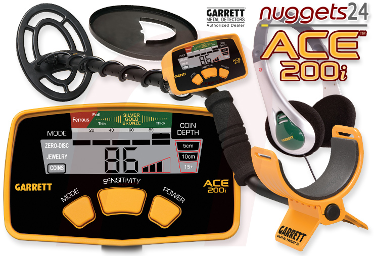 Garrett ACE200i ACE 200 i nuggets24 ACE200 Metalldetektoren Online Shop