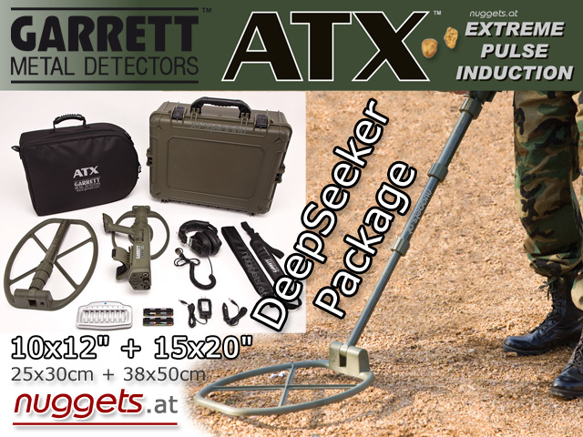 Garrett ATX UXO DeepSeeker Package www.nuggets.at Metal Detector Metalldetektorn Online Shop Detectors Detection Golddetector Gold