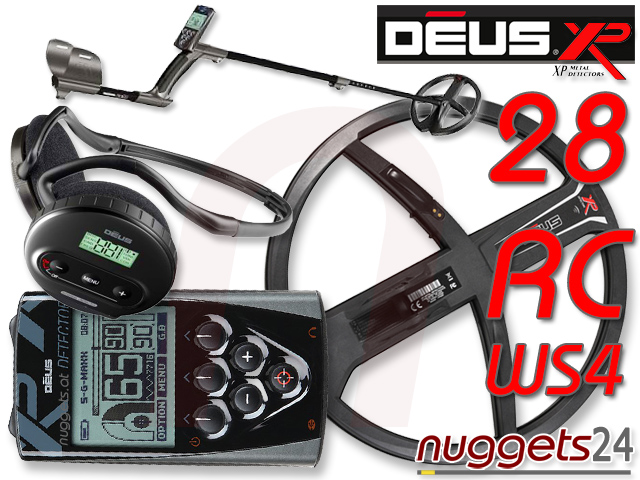 XP Deus 28 DD RC WS4 www.nuggets24.de Vollausstattung + LCD FB + Funkkopfhörer Metalldetetor Online Shop