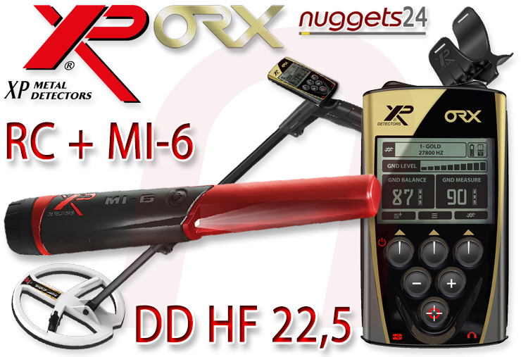 XP ORX Metalldetektor 22,5 HF RC MI-6 bei nuggets24 im Schatzsucher Shop für Sondengänger sofort lieferbar