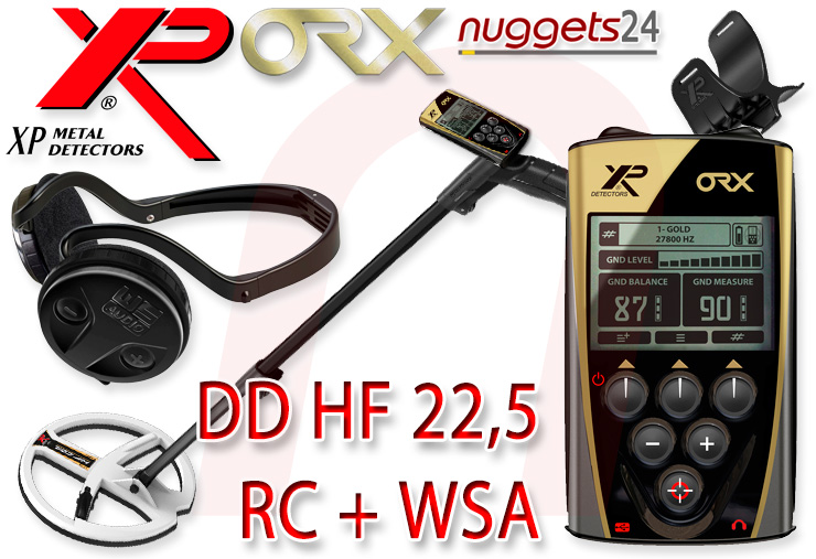 XP ORX Metalldetektor 22,5 HF RC WSA bei nuggets24 im Schatzsucher Shop für Sondengänger sofort lieferbar