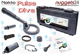 Nokta PulseDive Pulse - schwarz - black - Dive Scuba Pin Pointer SET Metalldetektor