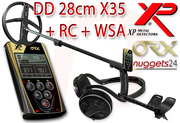 XP ORX X35 28cm Spule + RC + WSA Metalldetektor Premium Set