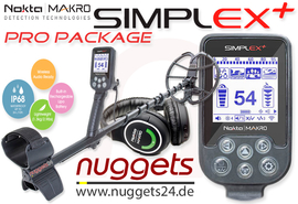 Nokta Makro SIMPLEX Simplex+ Pro Package inklusive Funkkopfhörer Metalldetektor Metallsonde Metallsuchgerät