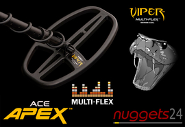 GARRETT APEX VIPER + RAIDER 2-Spulen nuggets24 COMBI Metalldetektor