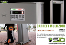 GARRETT MULTIZONE MZ 6100 Durchgangsdetektor Torsonde Personenkontrolle