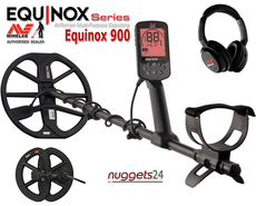 Minelab EQUINOX 900 DUO Set 28cm + 15cm Suchspule + Funk Kopfhörer Multifrequenz